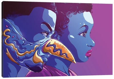 We Are Watching Canvas Art Print - Art by Black Artists