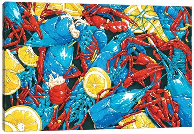 Crawfish Cuisine Canvas Art Print - Alvin Epps
