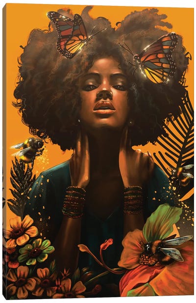 Blossom Canvas Art Print - #BlackGirlMagic