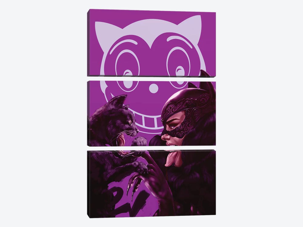 Cat's Meow by Alvin Epps 3-piece Canvas Artwork
