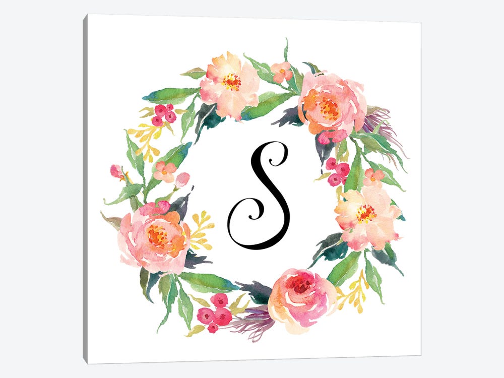 S (Initial) by Eden Printables 1-piece Canvas Print