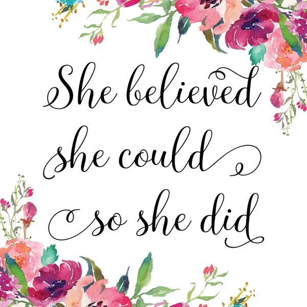 Eden Printables: She Believed She Could So She Did II by Eden Printables
