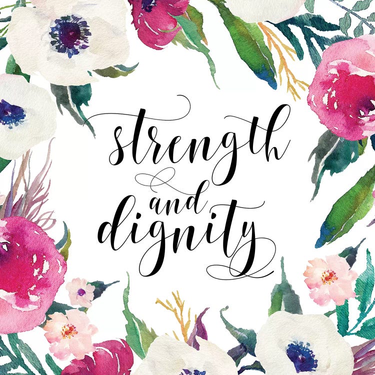 Strength And Dignity, Proverbs 31:25 by Eden Printables wall art