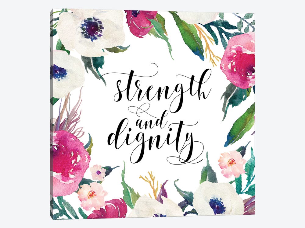 Strength And Dignity, Proverbs 31:25 by Eden Printables 1-piece Canvas Art Print