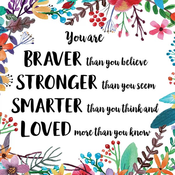 Inspirational Office: You Are Braver Than You Believe II by Eden Printables