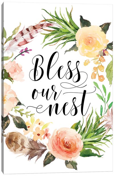 Bless Our Nest Canvas Art Print - Eden Printables