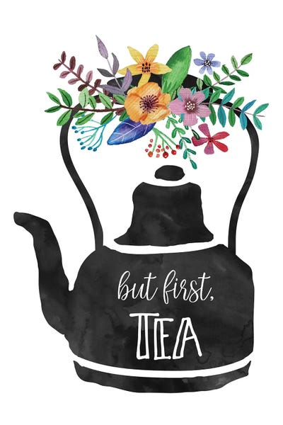 But First Tea by Eden Printables framed canvas print