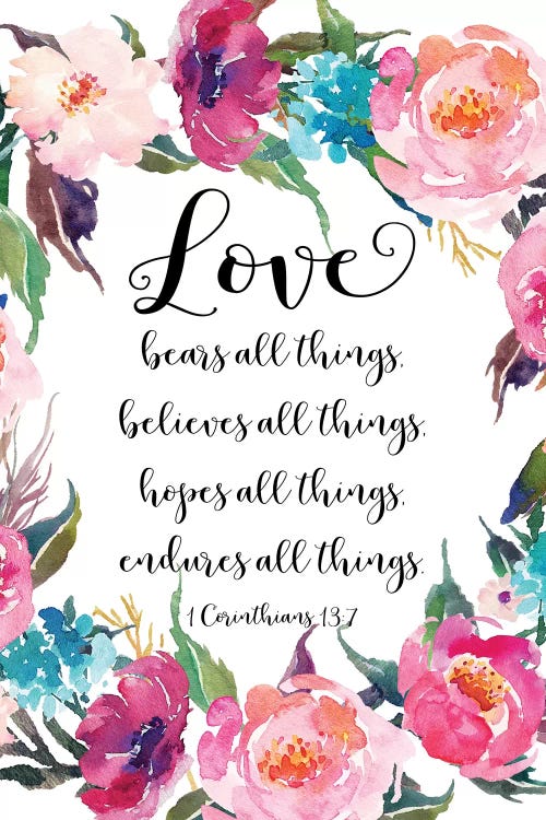 1 Corinthians 13:7