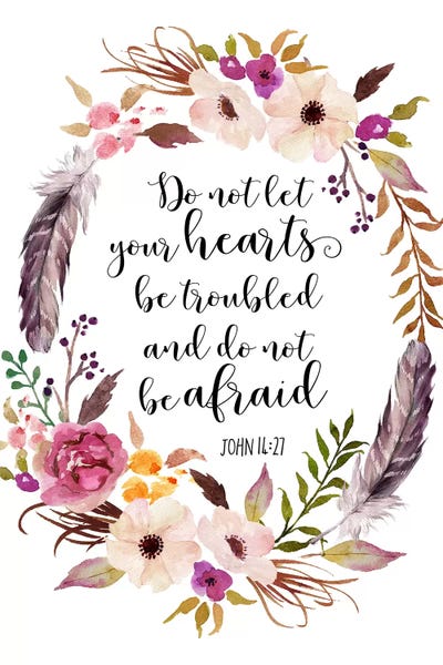 Do Not Let Your Hearts Be Troubled Canvas Wall Art Eden Printables