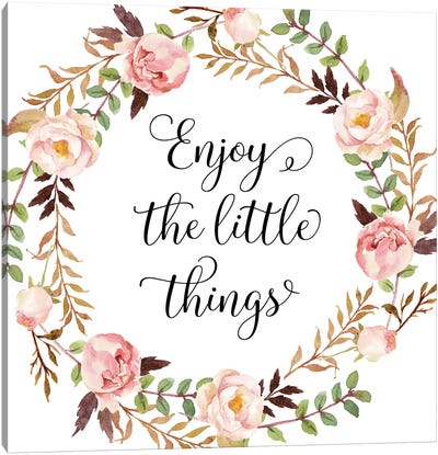 Enjoy The Little Things Canvas Art Print - Happiness Art
