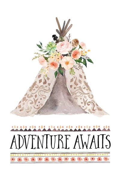 Adventure Awaits by Eden Printables framed canvas print