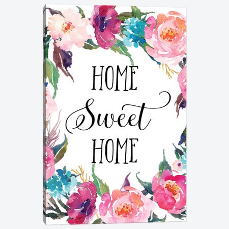 Home Sweet Home Canvas Print #EPT52} by Eden Printables Canvas Art Print