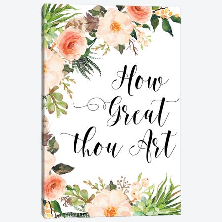 How Great Thou Art Canvas Print #EPT55} by Eden Printables Canvas Wall Art