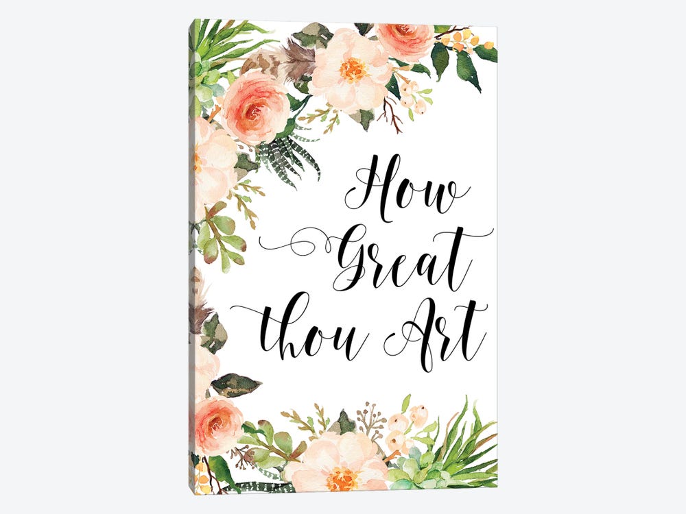 How Great Thou Art by Eden Printables 1-piece Canvas Artwork