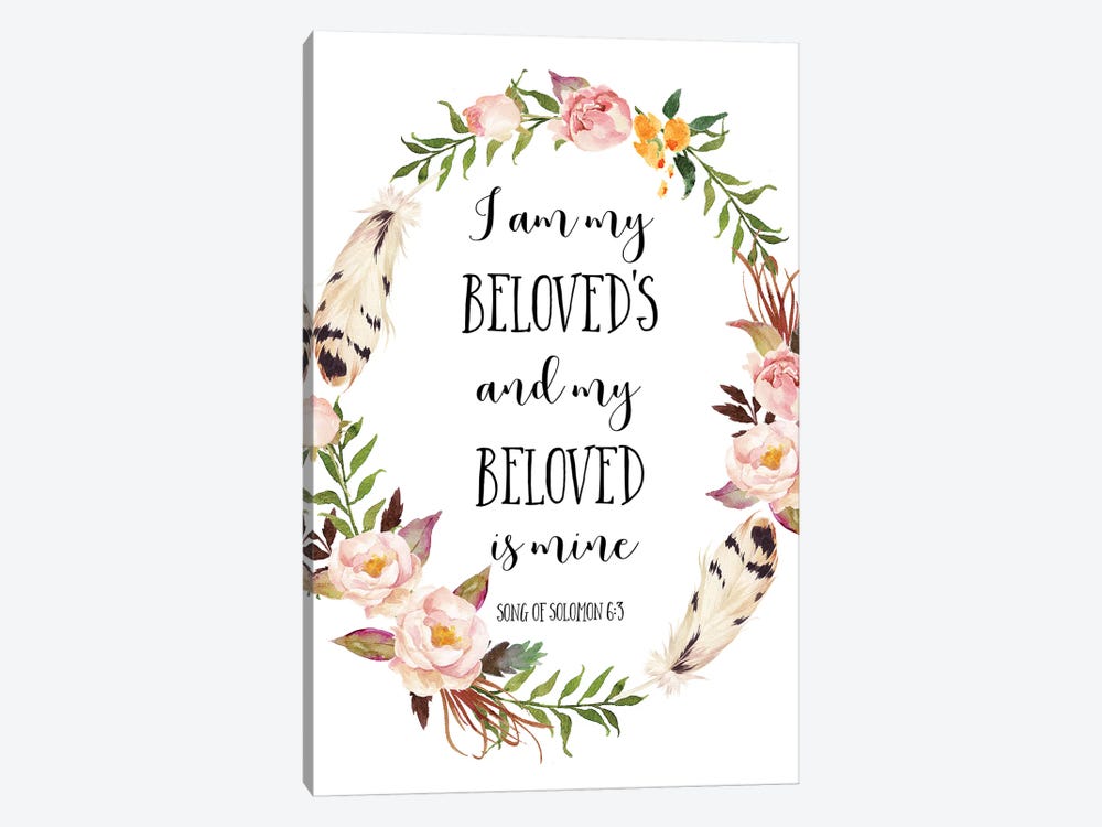 I Am My Beloved's And My Beloved Is Mine, Song Of Solomon 6:3 by Eden Printables 1-piece Canvas Artwork
