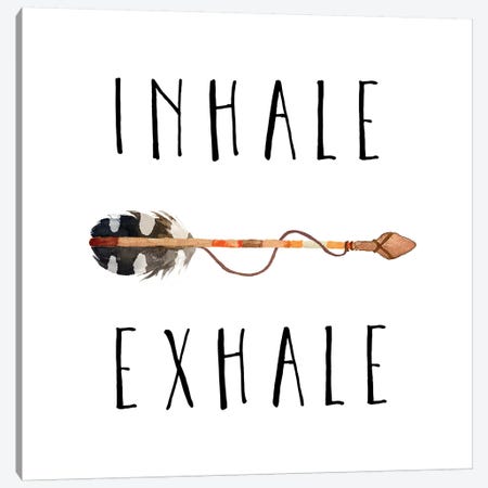 Inhale Exhale Canvas Print #EPT67} by Eden Printables Canvas Print