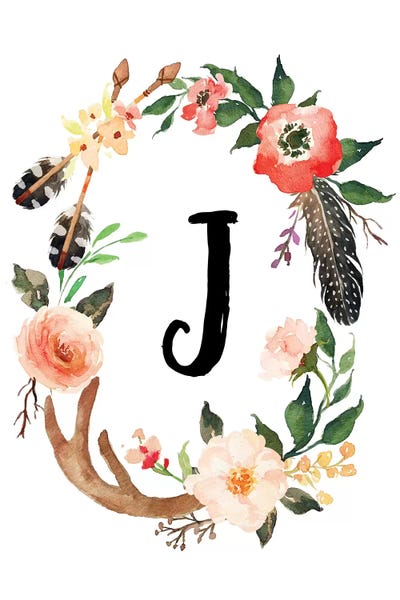J (Initial) by Eden Printables acrylic art print