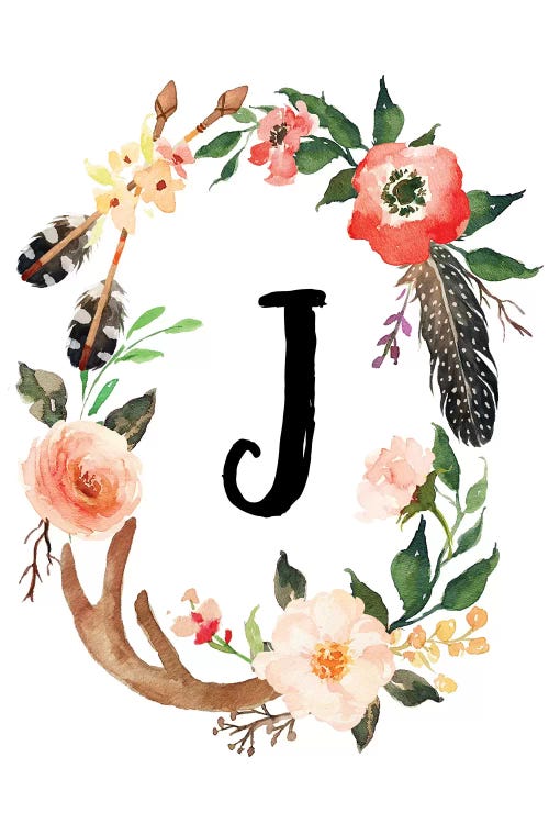 J (Initial) by Eden Printables wall art