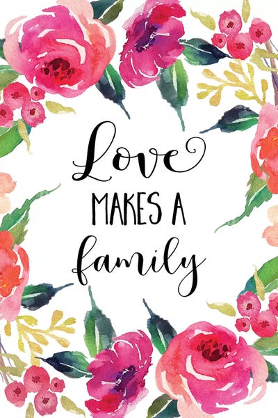 Romantic Bedroom (Love): Love Makes A Family by Eden Printables