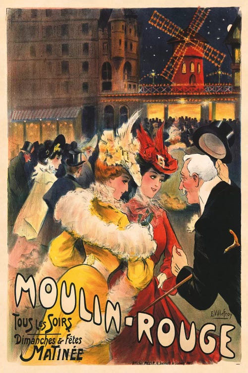 Le Moulin Rouge Advertisement, 1900