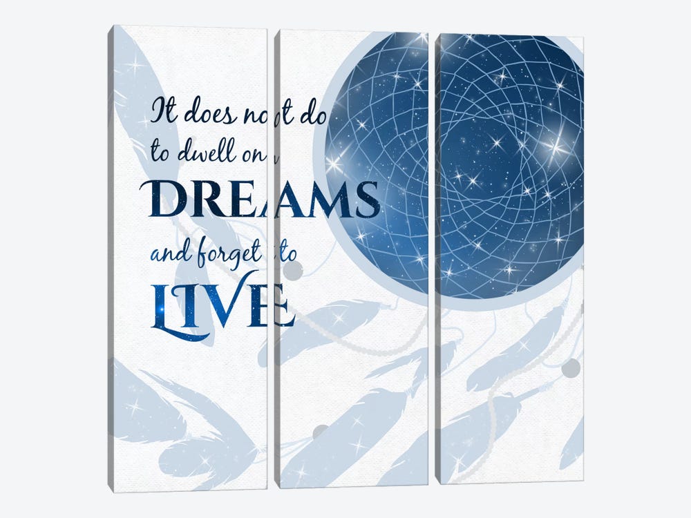 It Does Not Do To Dwell by 5by5collective 3-piece Canvas Art Print