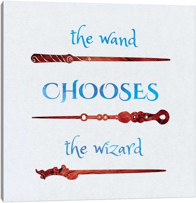 The Wand Chooses Canvas Art Print - Enchanted Quotes