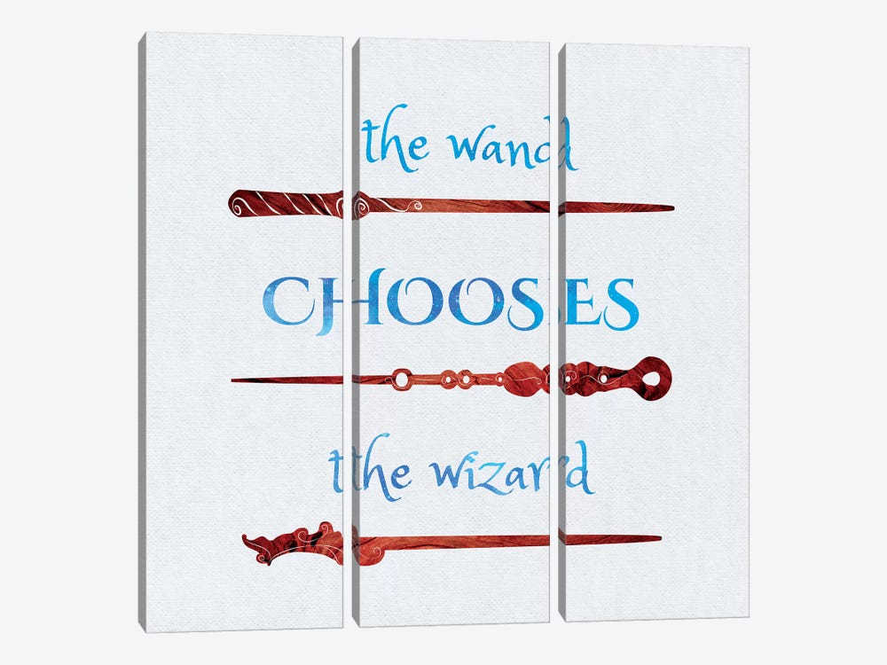 The Wand Chooses by 5by5collective 3-piece Canvas Wall Art