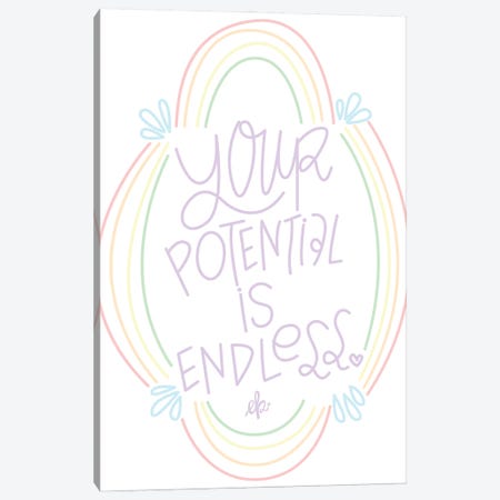 Your Potential is Endless Canvas Print #ERB135} by Erin Barrett Canvas Wall Art
