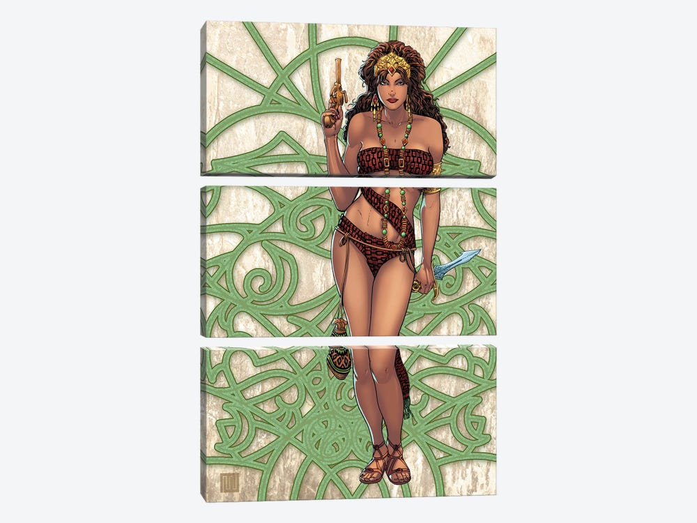 Duare™, Princess of Venus™ by Mike Wolfer 3-piece Canvas Print