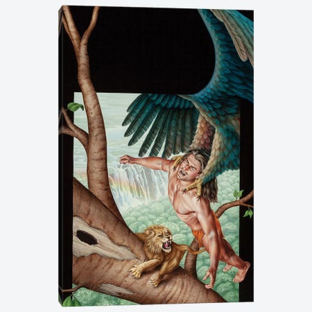 Jungle Tales Of Tarzan® Canvas Print #ERB148} by Barclay Shaw Canvas Artwork