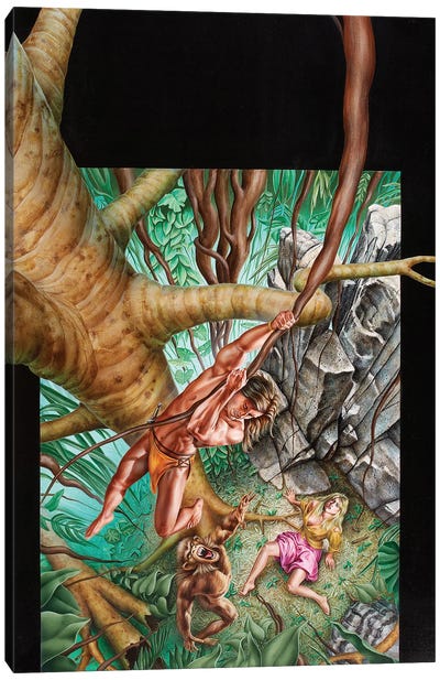 Tarzan Of The Apes™ Canvas Art Print - Book Illustrations 