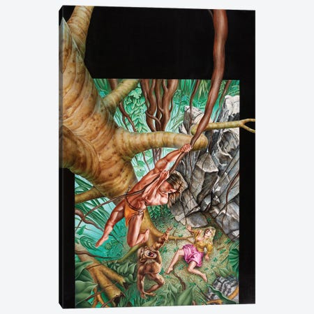 Tarzan Of The Apes™ Canvas Print #ERB149} by Barclay Shaw Canvas Art