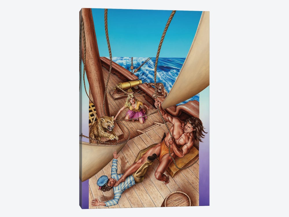 The Beasts Of Tarzan® by Barclay Shaw 1-piece Canvas Art