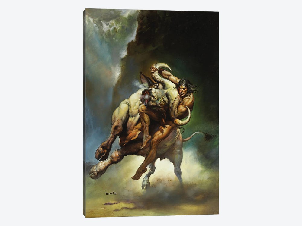 Tarzan® And The Mad Man by Boris Vallejo 1-piece Canvas Wall Art