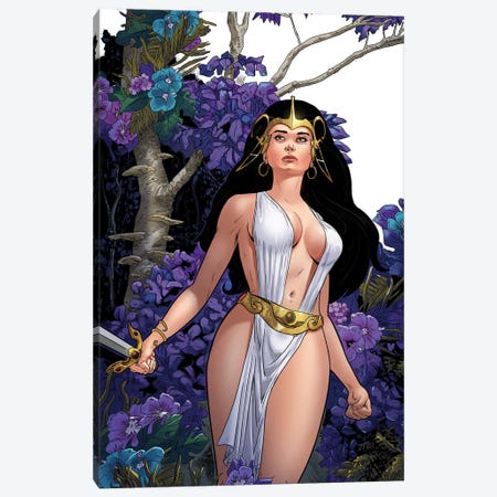 The Moon Maid™ - Catacombs Of The Moon 3 Canvas Print #ERB161} by Larry Watts and Periya Pillai Canvas Art
