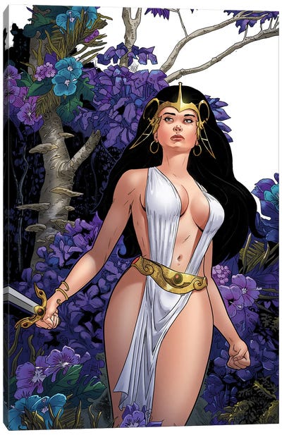 The Moon Maid™ - Catacombs Of The Moon 3 Canvas Art Print - The Edgar Rice Burroughs Collection