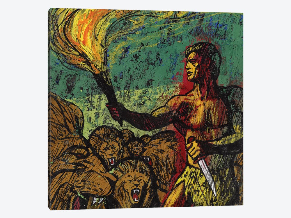 Tarzan® The Magnificent by Richard Powers 1-piece Canvas Artwork