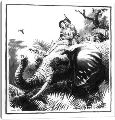 Tarzan and Jane® Canvas Art Print - Elephant Art