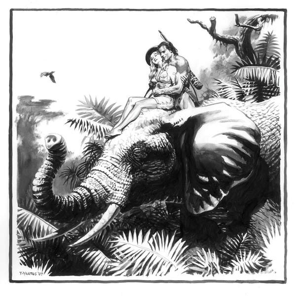 Black & White Florals: Tarzan and Jane® by Thomas Yeates