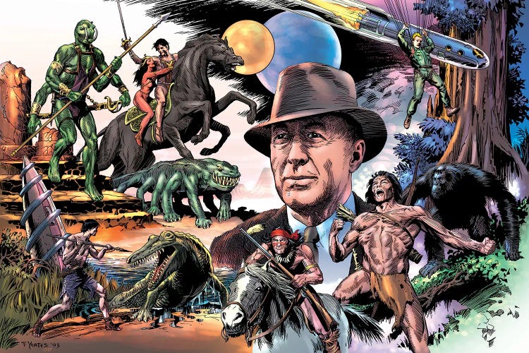 The Many Worlds Of Edgar Rice Burroughs® by Thomas Yeates and Steve Oliff wall art