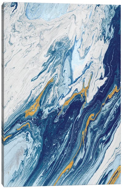 Beach Blue Waves Canvas Art Print
