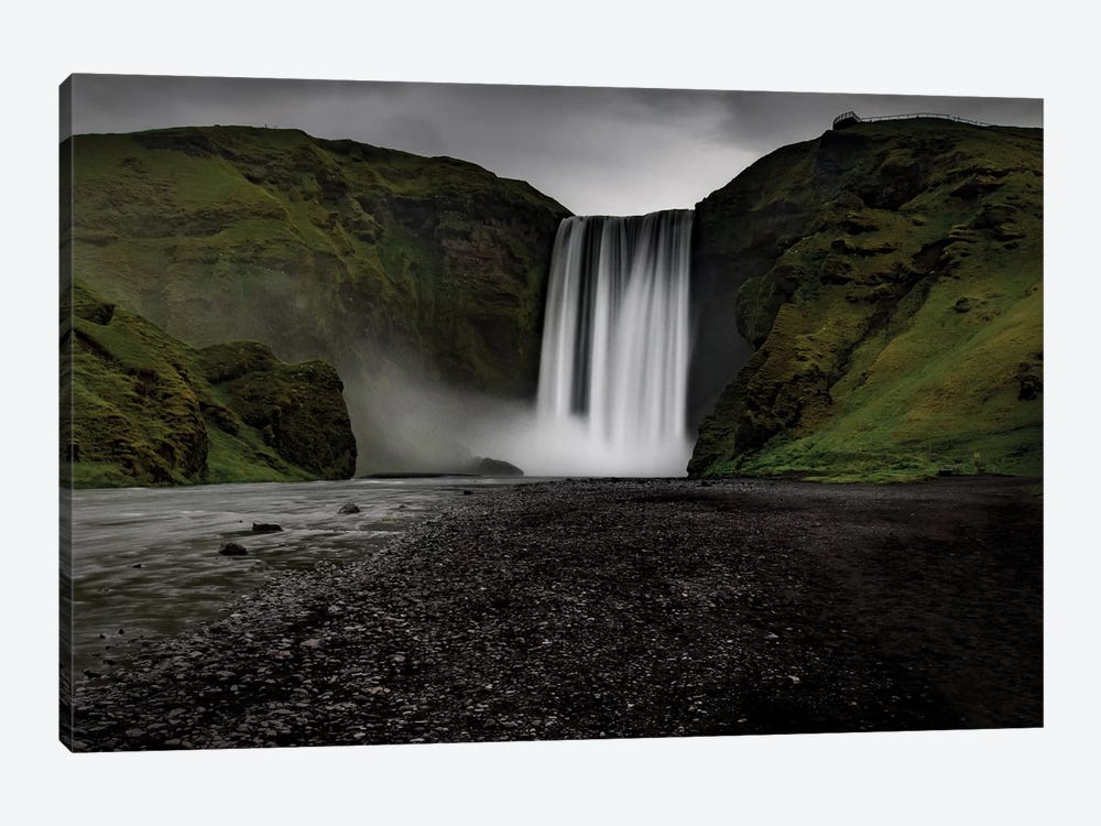 Iceland Waterfall Skogafoss by Eric Fisher 1-piece Canvas Print