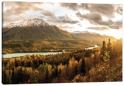 Alaska Mountains In Fall Canvas Art Print - Eric Fisher