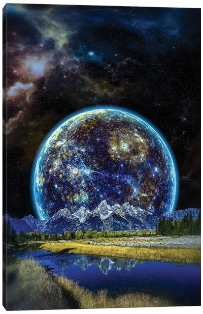 Down By The River Canvas Art Print - Sci-Fi Planet Art