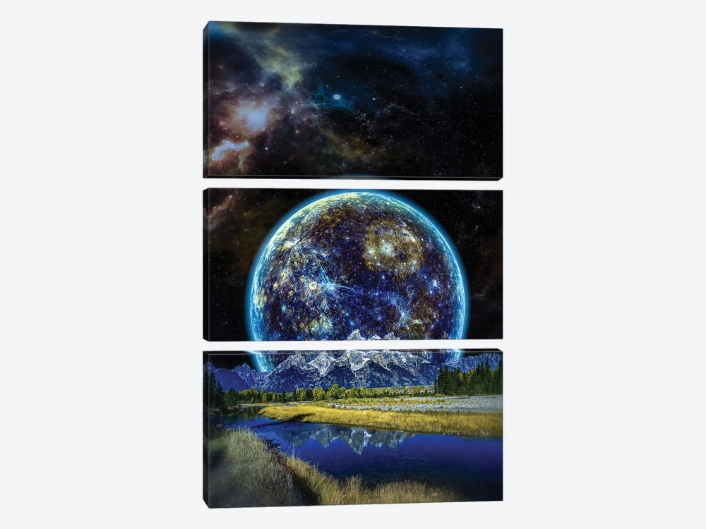 Down By The River by Evan Rhodes 3-piece Canvas Print
