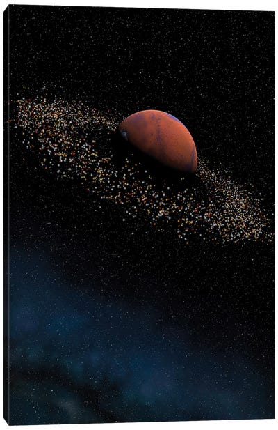 Electric Mars Canvas Art Print - Sci-Fi Planet Art