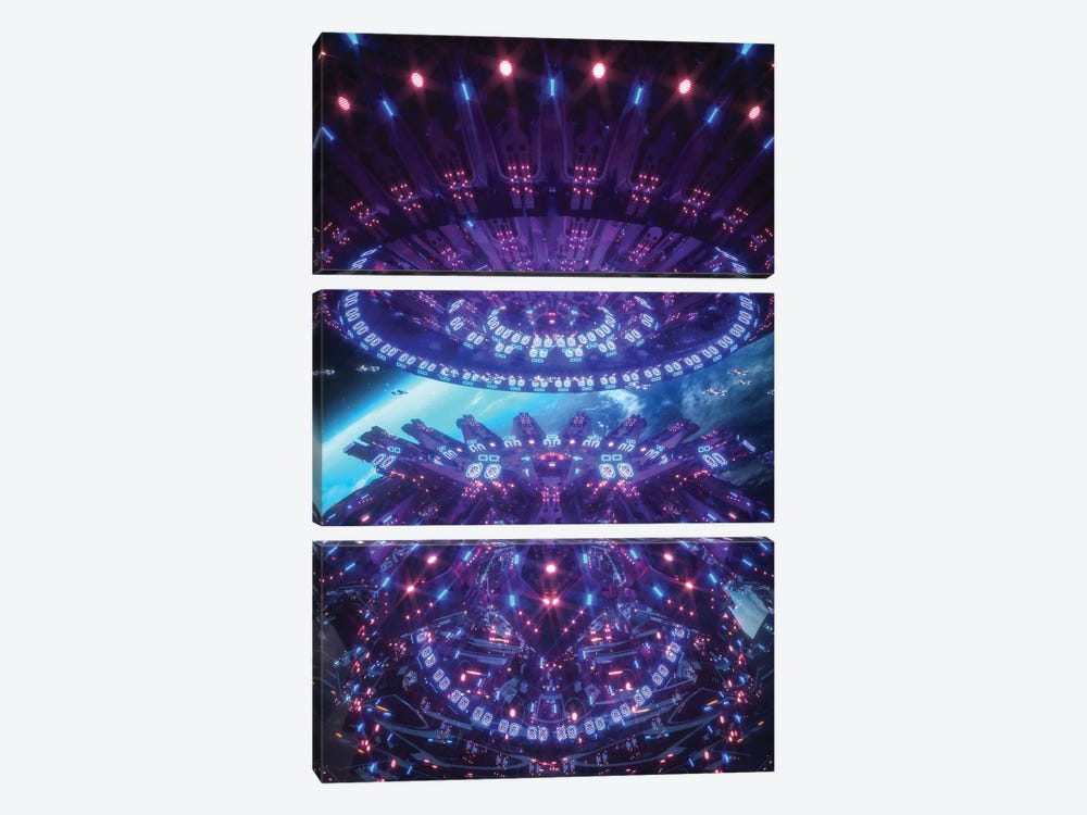 Mothership by Evan Rhodes 3-piece Canvas Wall Art