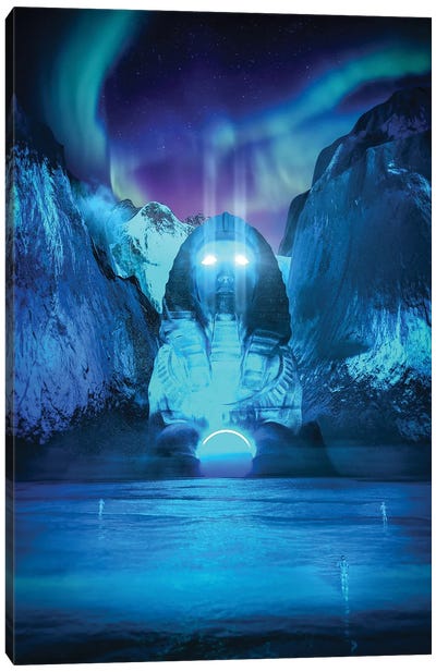 Northern Lights Canvas Art Print - Sci-Fi Planet Art