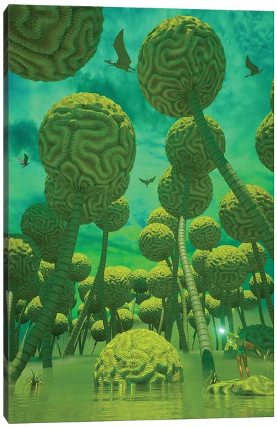 The Coral Forest Canvas Art Print - Sci-Fi Planet Art