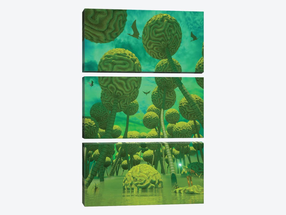 The Coral Forest by Evan Rhodes 3-piece Canvas Artwork